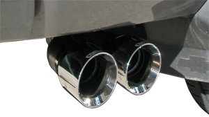 Chevrolet Silverado Performance Exhaust - CORSA Performance - Sport Cat-Back, Single Side Exit, Twin 4.0in. Polished Pro-Series Tips - Polished - 2009